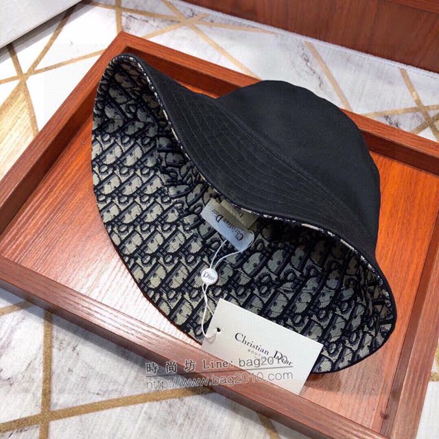 Dior男女同款帽子 迪奧雙面滿印迪奧logo漁夫帽  mm1189
